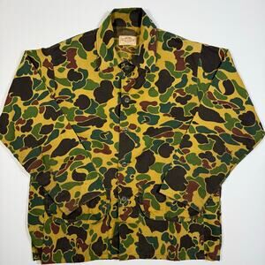 Vintage Saftbak Duck Camo Hunting‎ Jacket USA Made Field Coat
